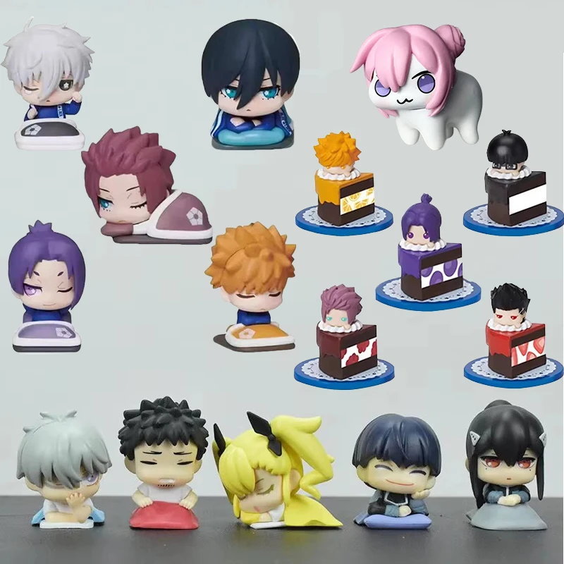 

5pcs Q Chigiri Hyoma Figure Blue Lock Sleeping Figures Isagi Yoichi Dolls Nagi Seishiro Rin Itoshi Figurine PVC Collection Toy