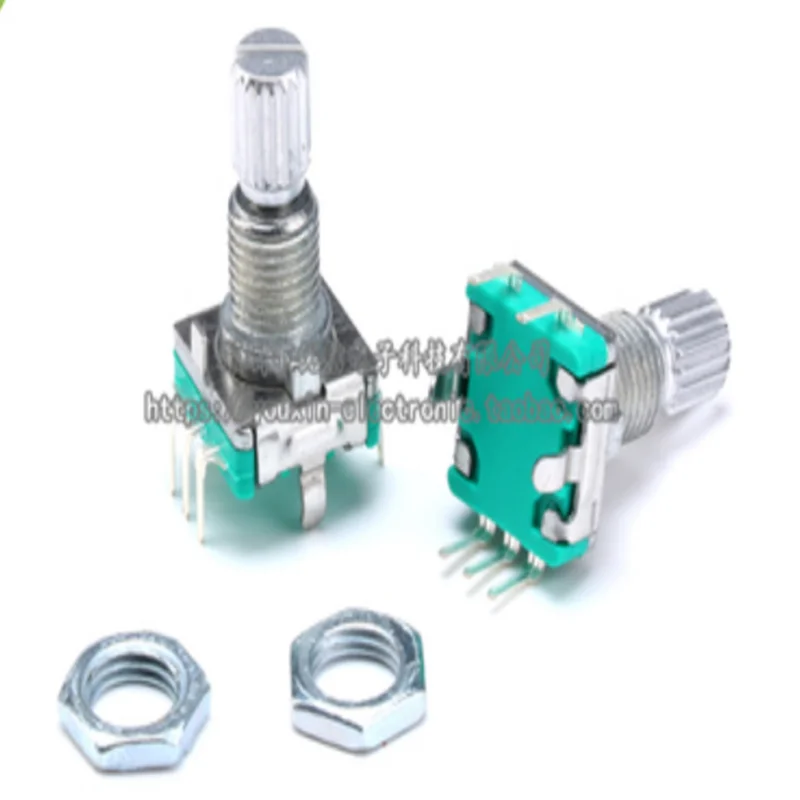 

2PCS/lot Plum blossom handle rotary encoder switch/EC11/digital potentiometer handle length 15mm with switch 5 feet