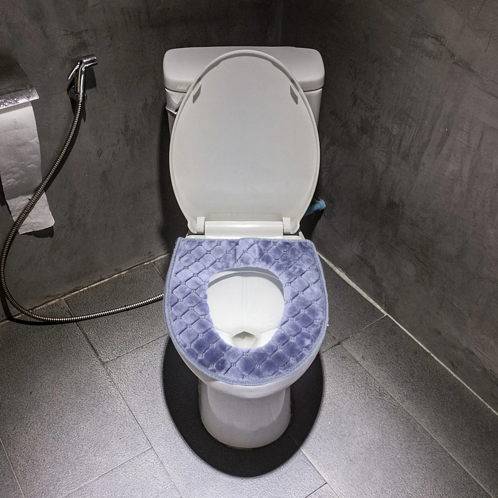 

Warm Thick Toilet Seat Pad Universal Washable Soft Cushion for Cold Mornings Elderly Ladies Expecting Moms Bathroom Essential