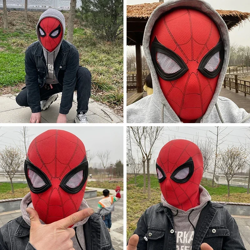 

Peter Parker Halloween Cosplay Costume Mask Spandex Fabric Material Adults Halloween Costume Superhero Mask Miles Spiderman Mask