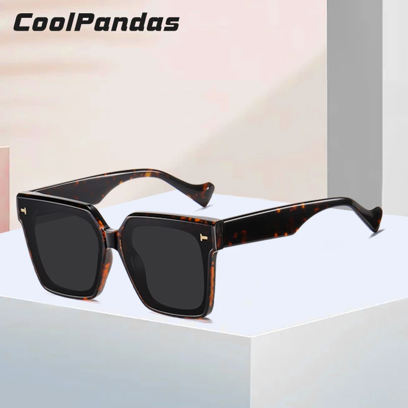 

CoolPandas Excellent Quality Retro Polarized Lens Sunglasses Women Men Square Big Frame UV400 Driving Eyewear gafas de sol mujer