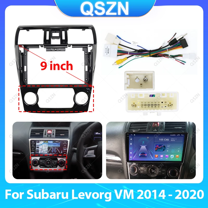 

QSZN для Subaru Levorg VM 2014 2015 2016 2017 2018 2019 2020 автомобильная рамка, лицевой адаптер, Android-радио, комплект панели приборной панели