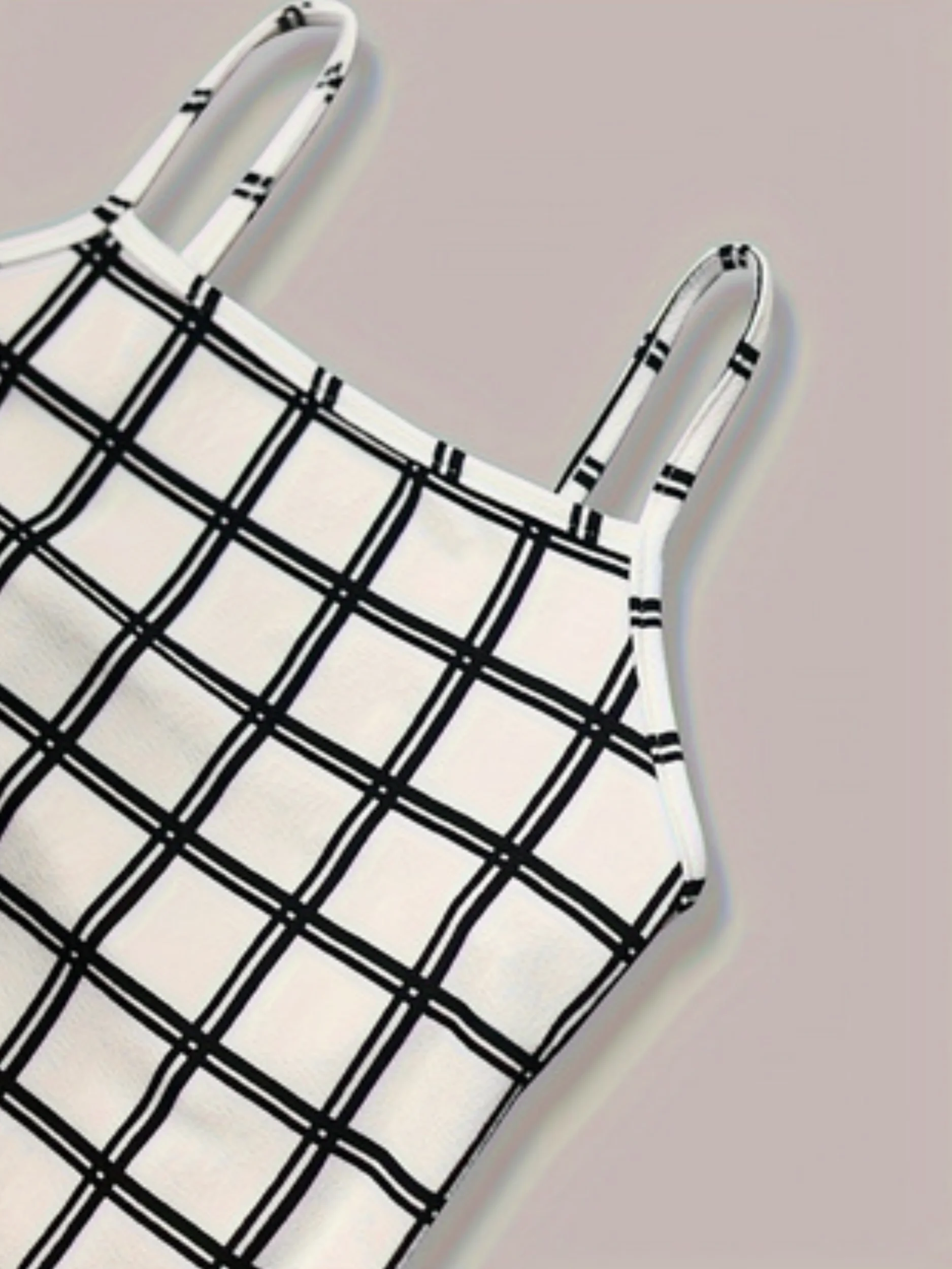 Fashion women's checked dress set of two pieces