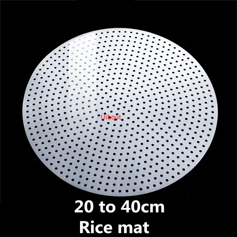 white Round rice steamer Mat paper Silicone thickened Non Stick Pads Buns Baking Pastry Dim Sum Mesh mat Cooking Accessories