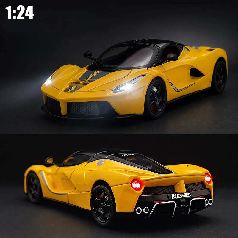 

1:24 Rafa Sports Car Alloy Model Diecasts Metal Car Model Collection Sound Light Toy Simulation Birthday Gifs