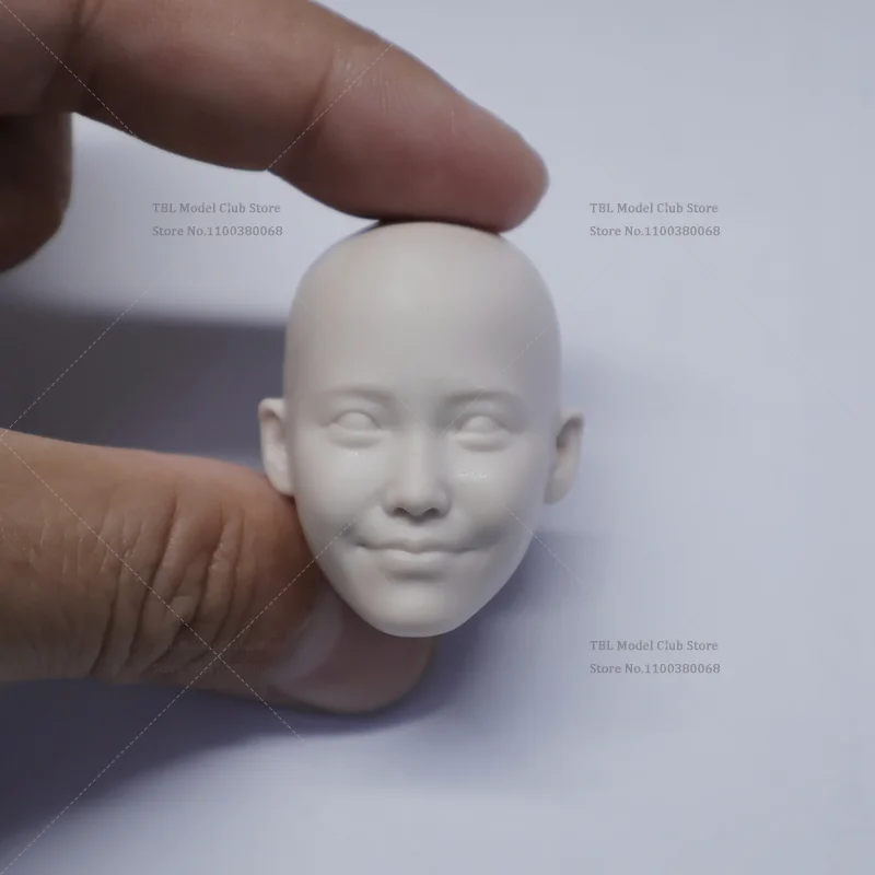 1/6 Schaal Koreaanse Vrouwelijke Celebrity Zanger DIY GK 3D Hars Un-panited Head Sculpt Wit Model Voor 12-inch Action Figure Soldaat