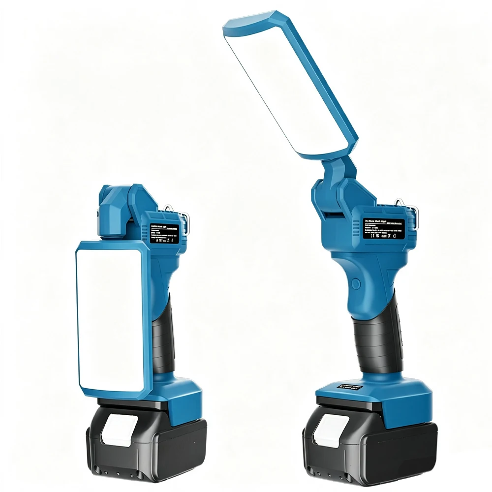 Work Light LED Outdoor Portable Floodlight For Dewalt/Makita/Milwaukee/Bosch 18V Battery Amber Anti-Mosquito Light Distress Lig