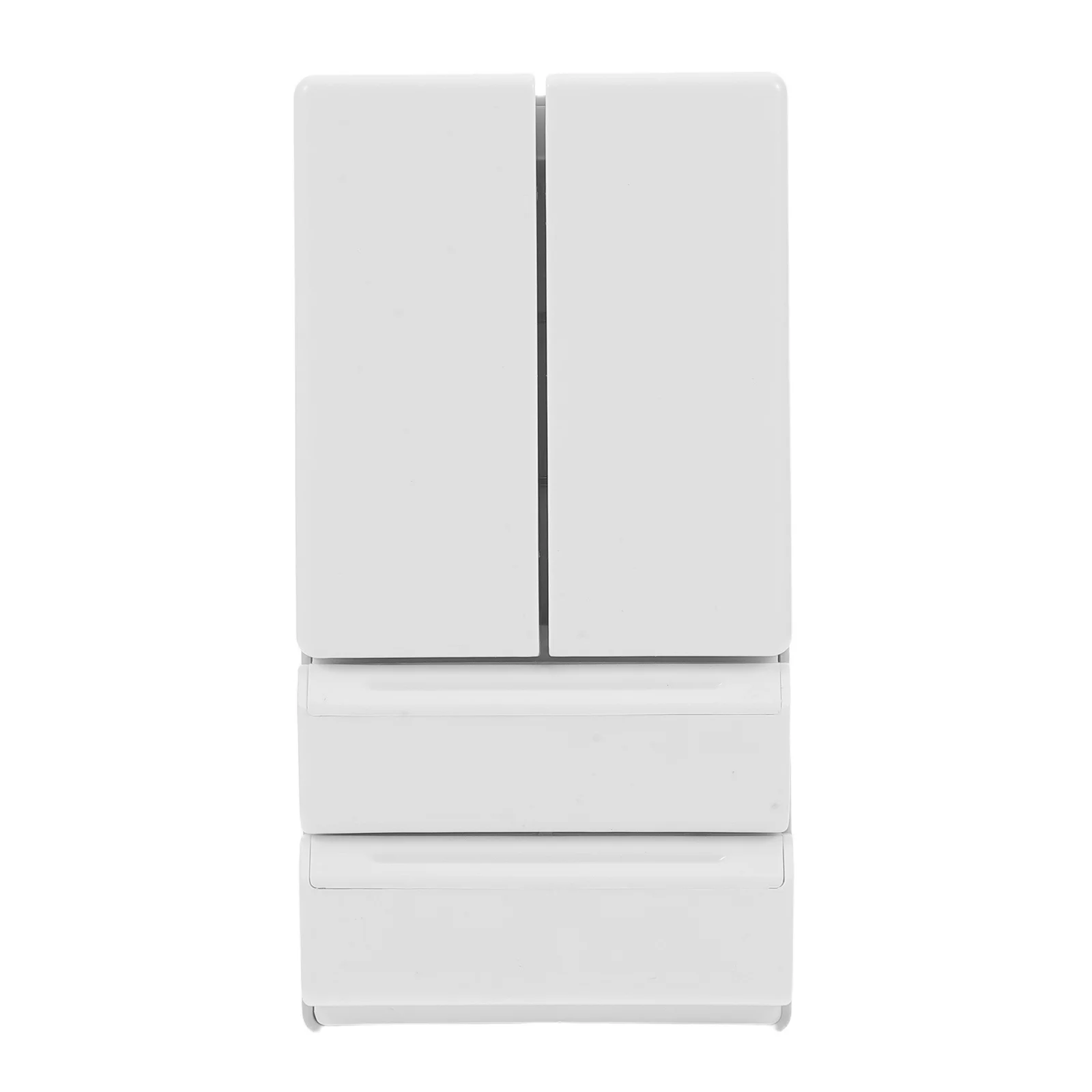 Miniature Dollhouse Refrigerator with Illuminated Interior Realistic Design for Kids Interactive Pretend Kitchen Play