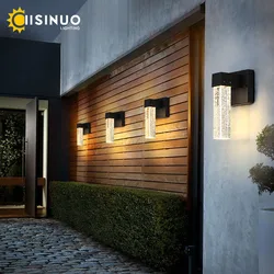 IISINUO LED Aluminum Outdoor Wall Lighting Crystal IP65 Waterproof Street Wall Lamp for Balcony Garden 96V 220V Sconce Luminaire