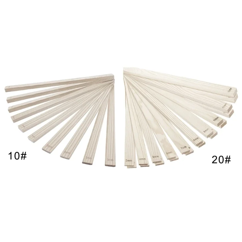 10/20x/Set Pottery Rolling Depth Guide Sticks 5/10 Size Rolling Out Sticks Thickness Strips for Clay Making