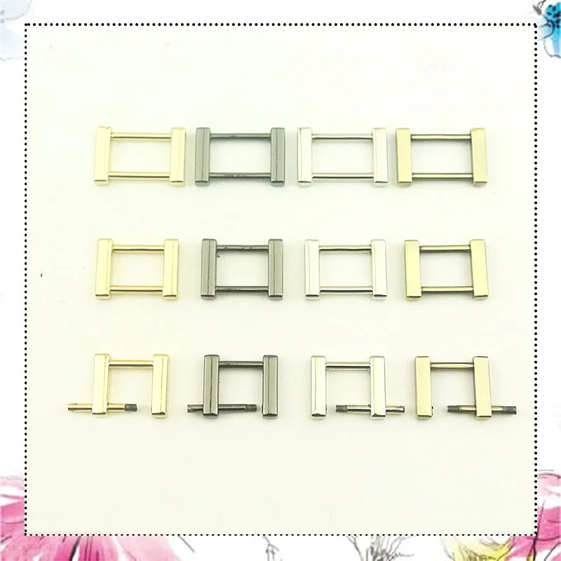 

50Pcs 13/16/19mm Metal O D Ring Luggage Hardware Removable Detachable Screws Square Metal Buckles for Bag Accessories Wholesales