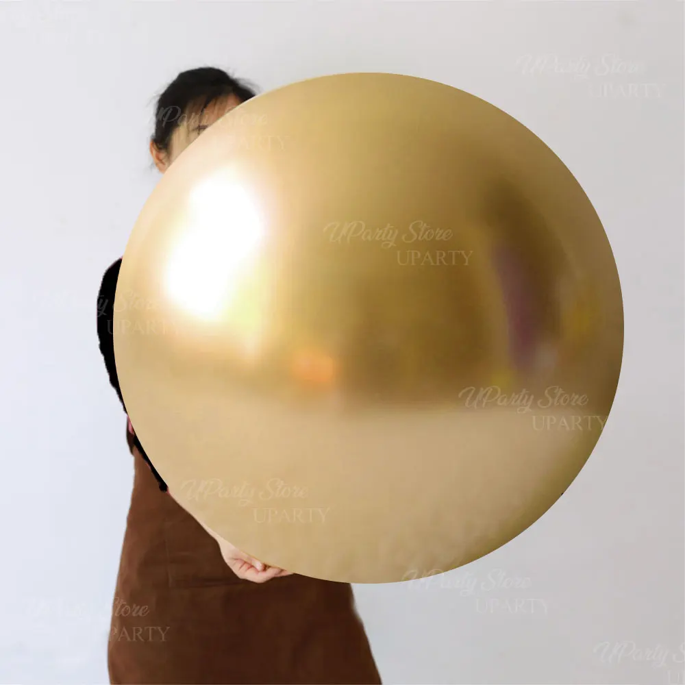 Ballons dorés métallisés 18/36 pouces, grands ballons géants en métal argent Champagne Rose Chrome or pour décoration de fête d'anniversaire et de mariage