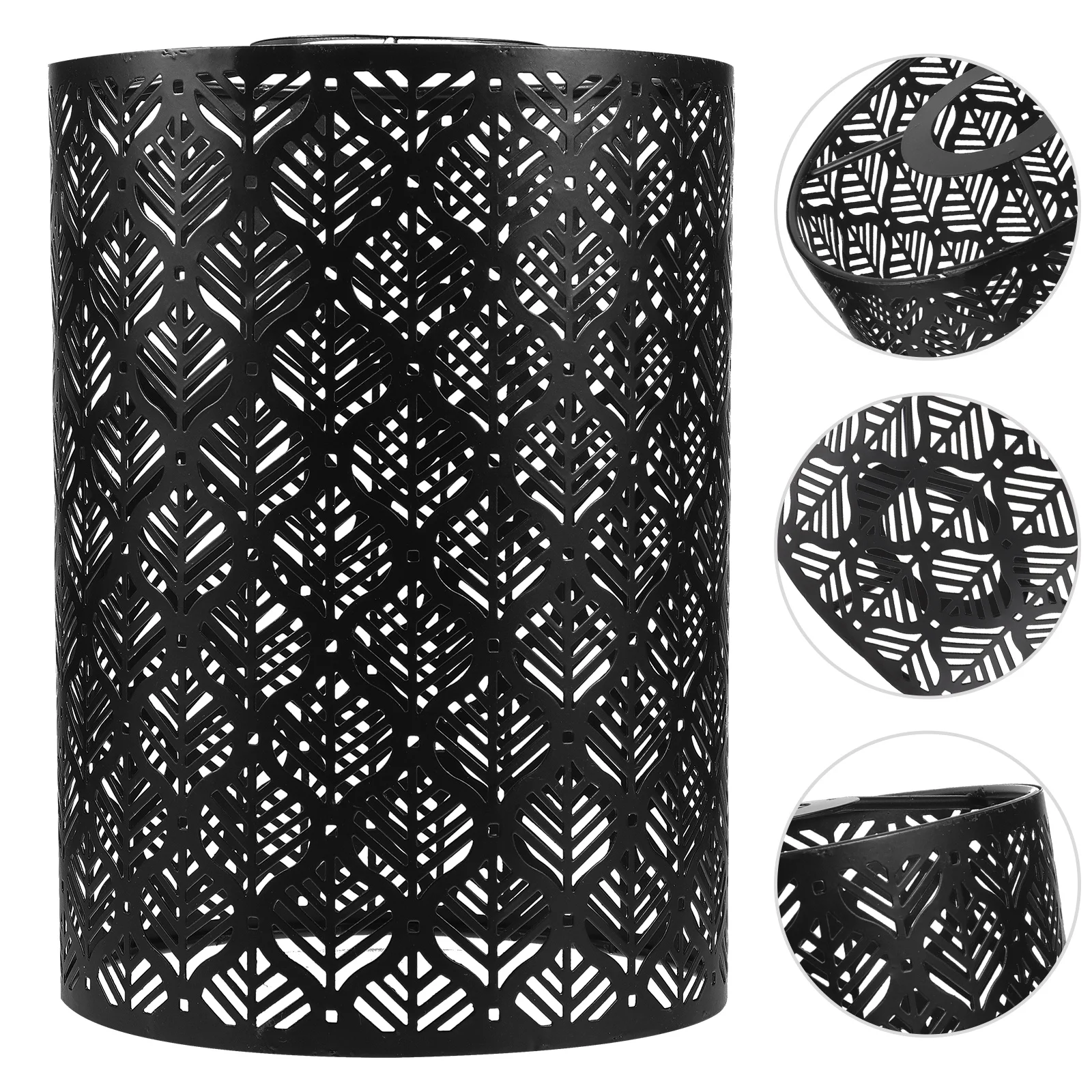 

Cylindrical Lampshade Large Lamp Shades for Table Metal Cutout Round Bar Iron Easy Bedroom Living