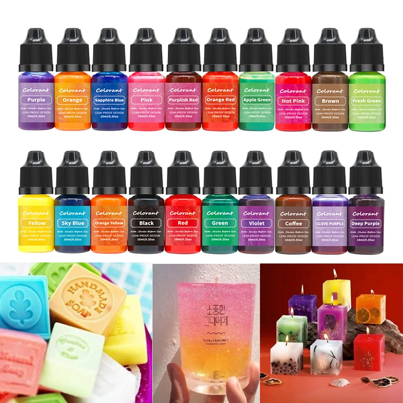 10ml High Concentration Handmade Candle Soap Color Essence Soybean Wax Pigment Aromatherapy Candle Pigment Dye DIY