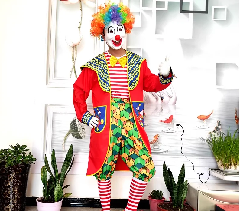 

Summer Clown Costume, Christmas Party Costume, Magic Show Costume