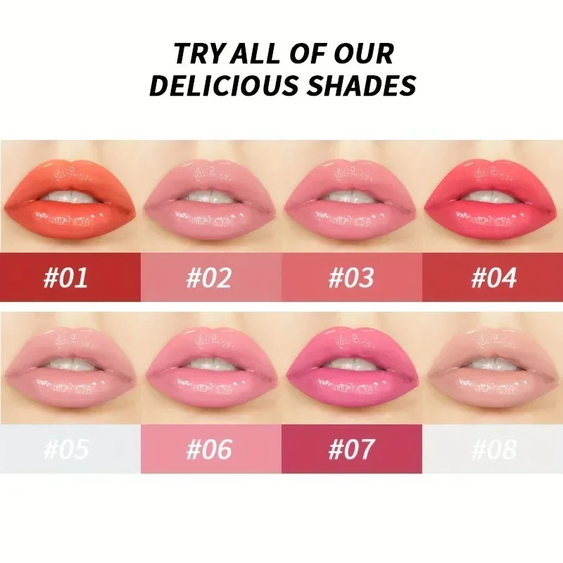 Gel Gloss Tint Liquid Lipstick Crystal Clear Lip Gloss Hydrating Non-sticky Lips Plumper Lip Balm Oil Makeup Jelly Lip Glaze