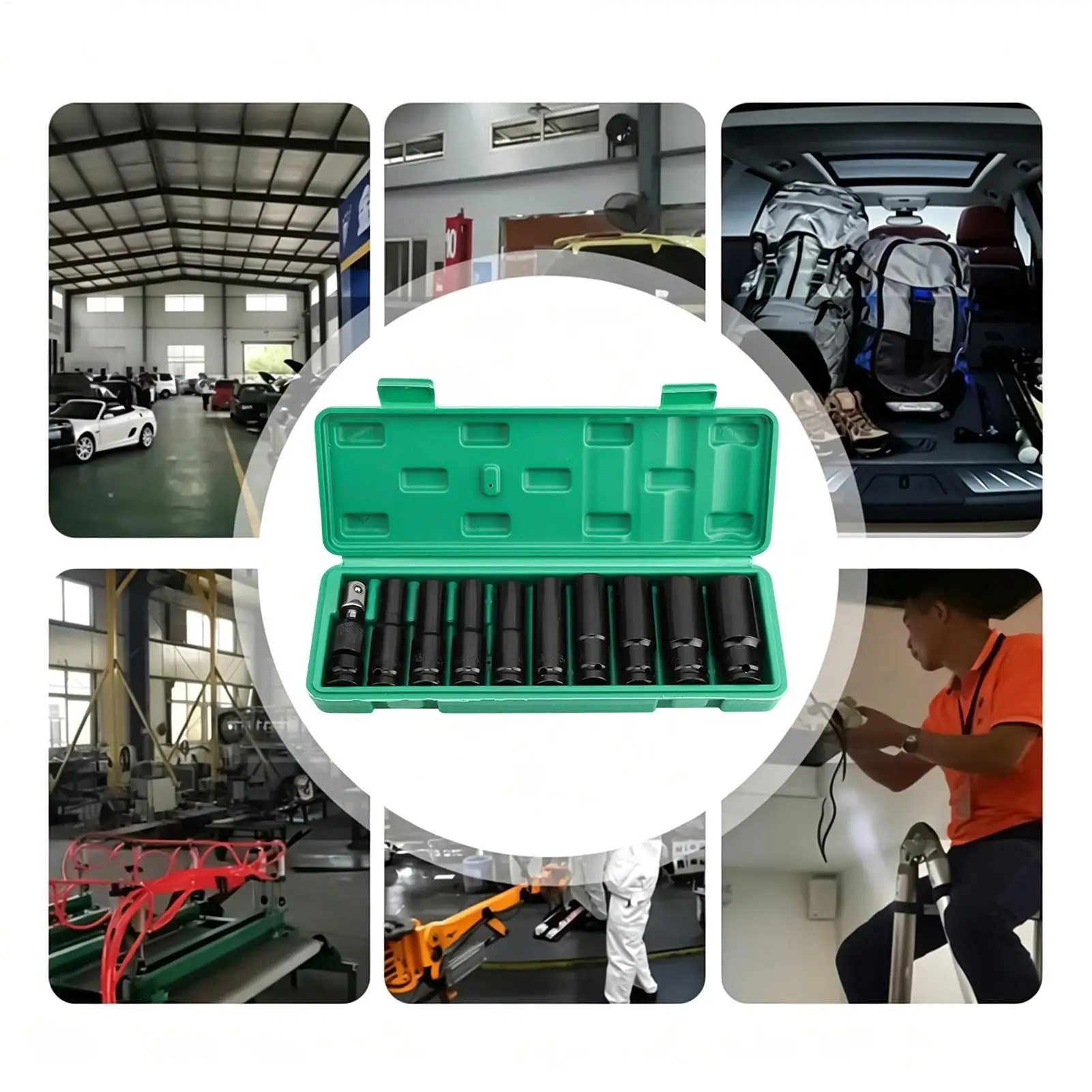 Socket Set Tight Fit Easy Install Gadgets Air Tool Hex Socket Set For Mechanics Professionals Technicians Crafting Enthusiasts