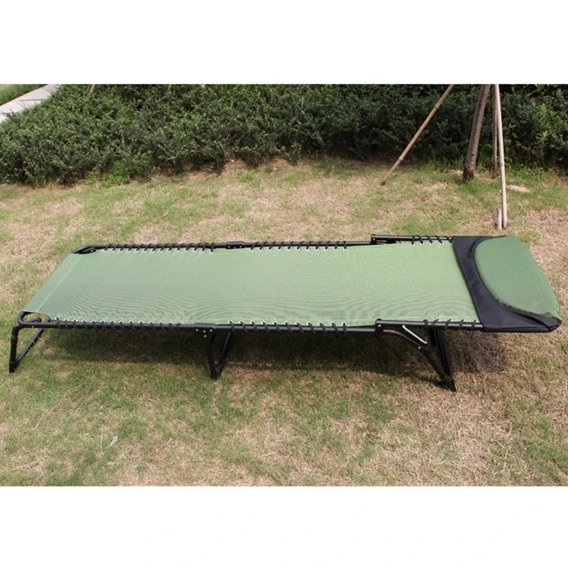 Single folding bed Office lunch break recliner Outdoor simple multi-function easy escort Outdoor three-fold bed