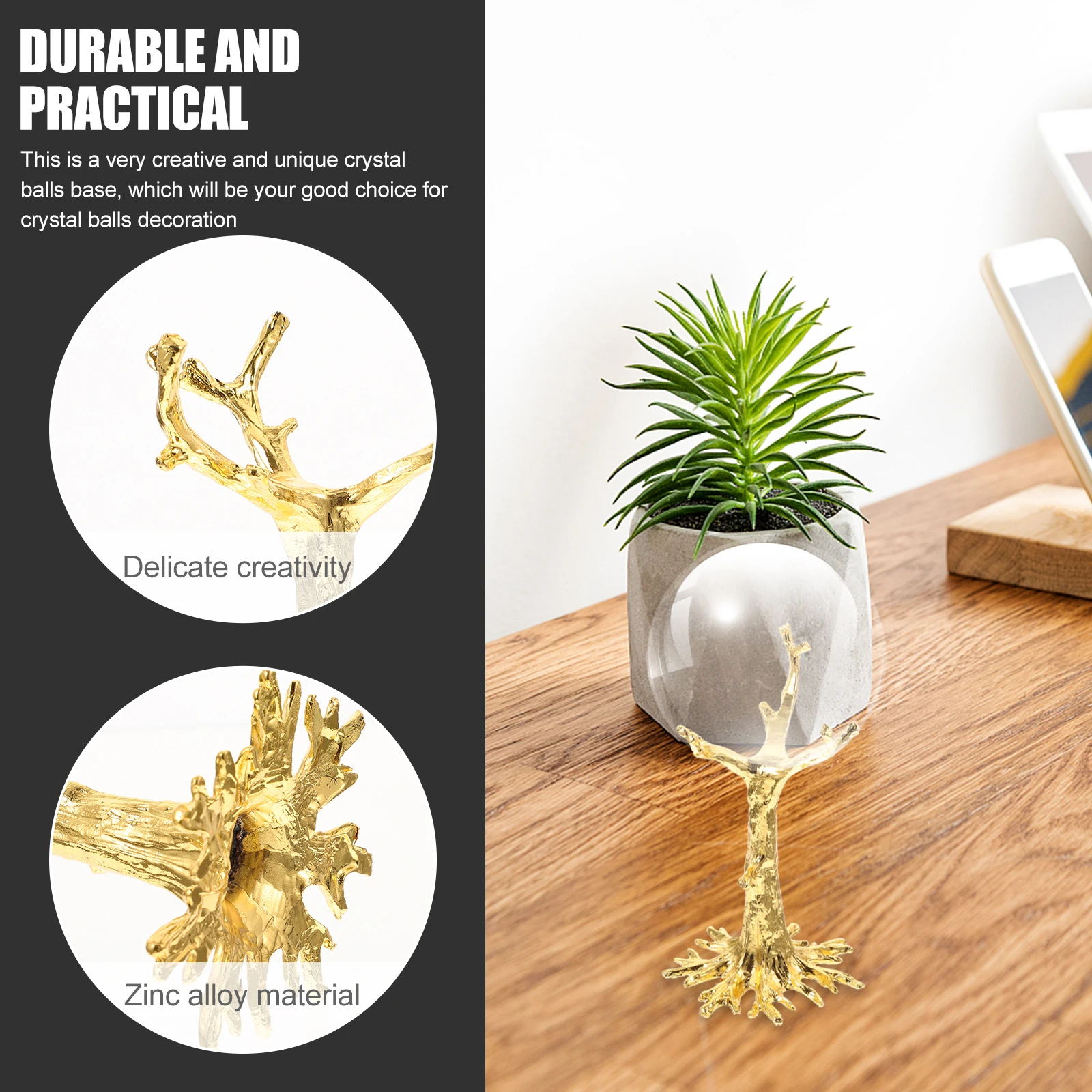 

Подставка для хрустального шара из цинкового сплава, стеллаж для хранения камня, декоративная металлическая сфера, держатель для рукоделия