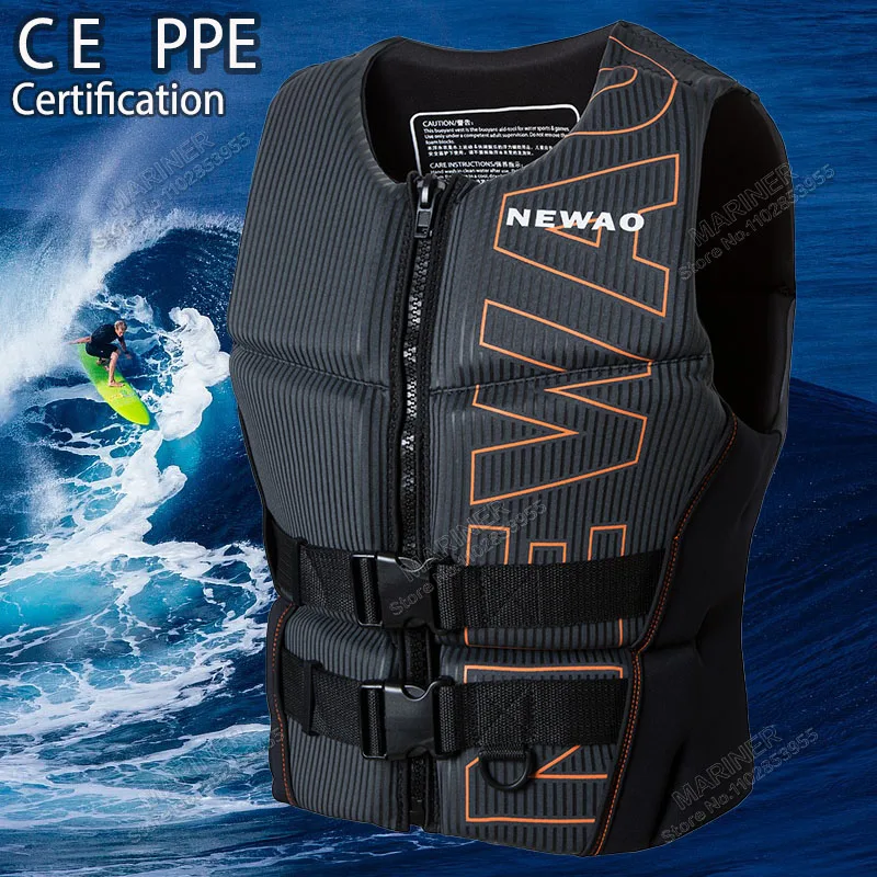 Life Vest for Adults Wake Surfing Impact Vest CE Approved Jet Ski Kayak KiteSurf Life Jacket Motorboats Raft Life Jackets