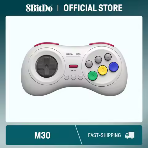 8Bitdo M30 Bluetooth Gamepad for Nintendo Switch PC macOS and Android with Sega Genesis Mega Drive Style