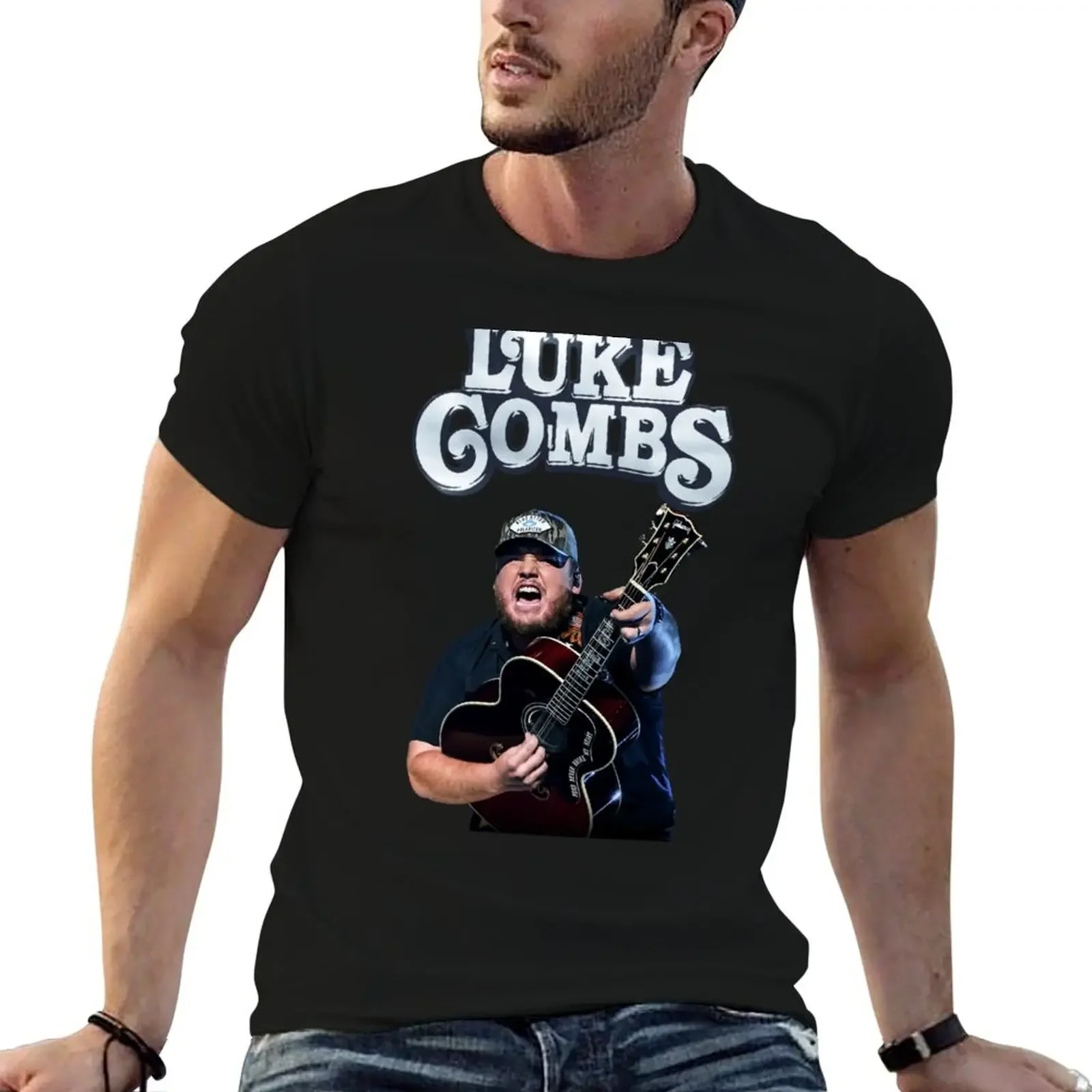 Luke Combs T-Shirt man t shirt Short sleeve tee quick-drying black t shirts for men