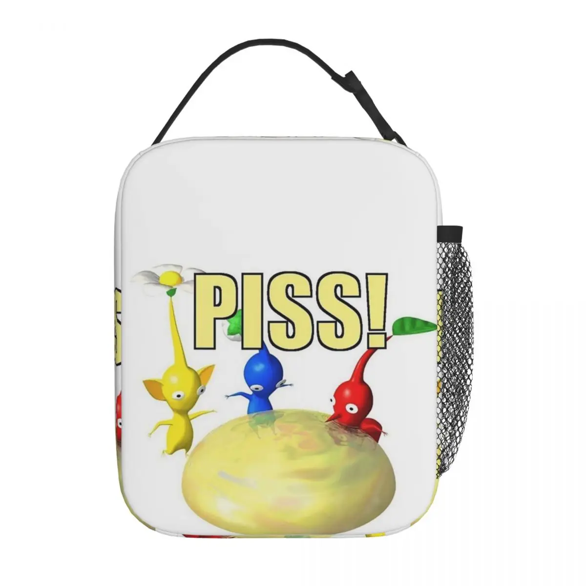 Plant Creature Cartoon Video Game Pikmin Insulated Lunch Bag for Women Children Portable Food Boxes Thermal Lunch Box Tote