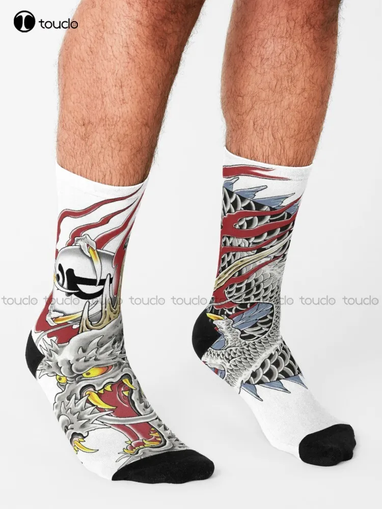 Kazuma Kiryu Dragon Tattoo Horizontal Yakuza Kiryu Kazuma Ryu Ga Gotoku Socks White Socks Women Street Skateboard Socks Colorful