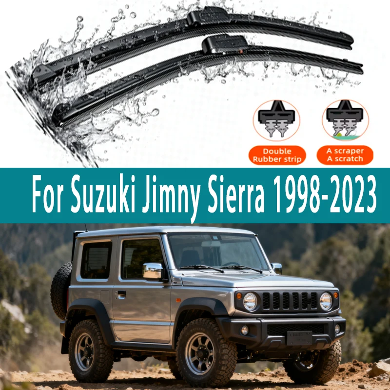 

LHD Front Wiper Blades For Suzuki Jimny Sierra 1998-2023 JB23 JB43 JB33 JB53 JB74 JB64 Windshield 18"16"Accessories