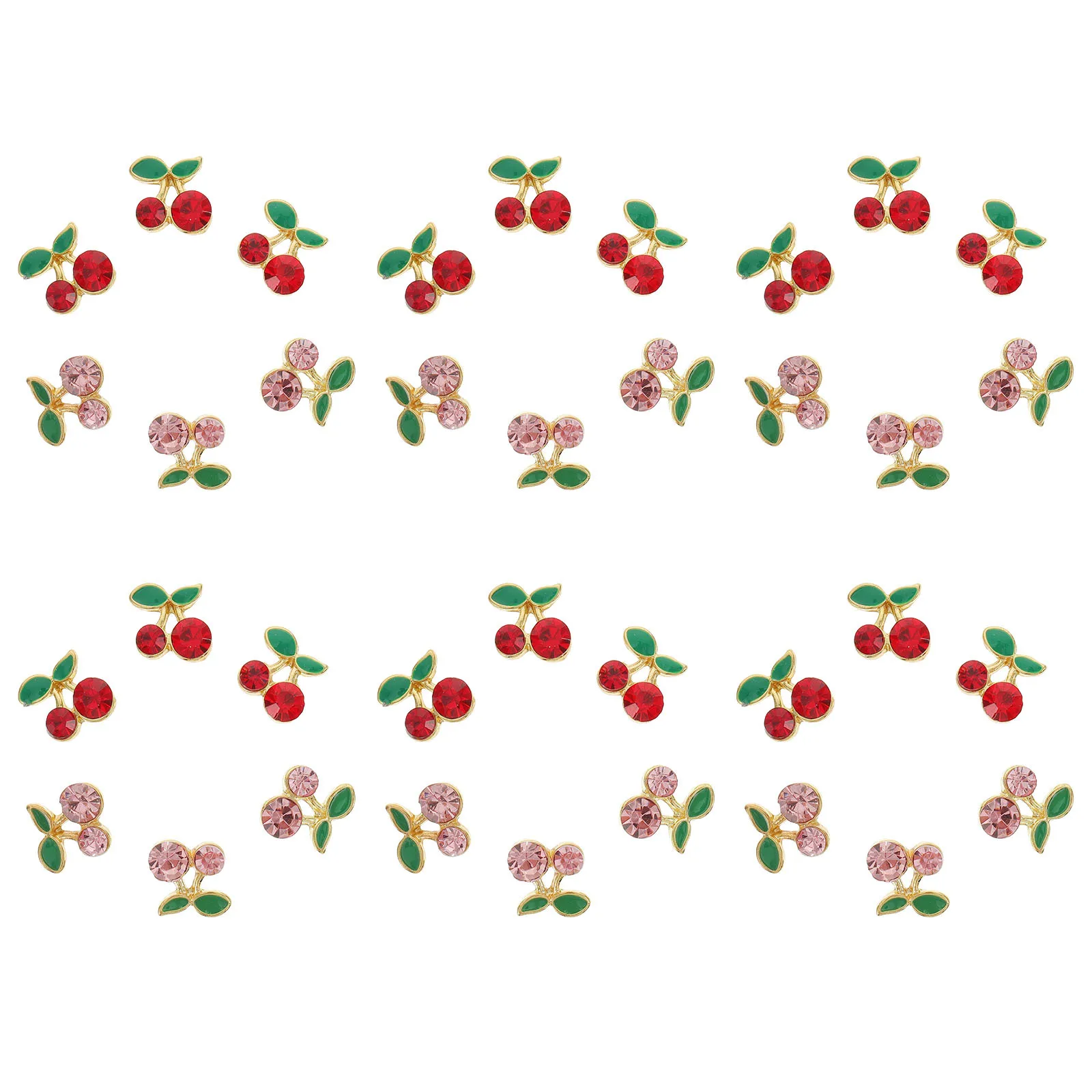 

36Pcs Nail Cherry Studs Unique Design Elegant Eyecatching DIY Nail Art Accessories Suitable Various Occasions Women Jewelry