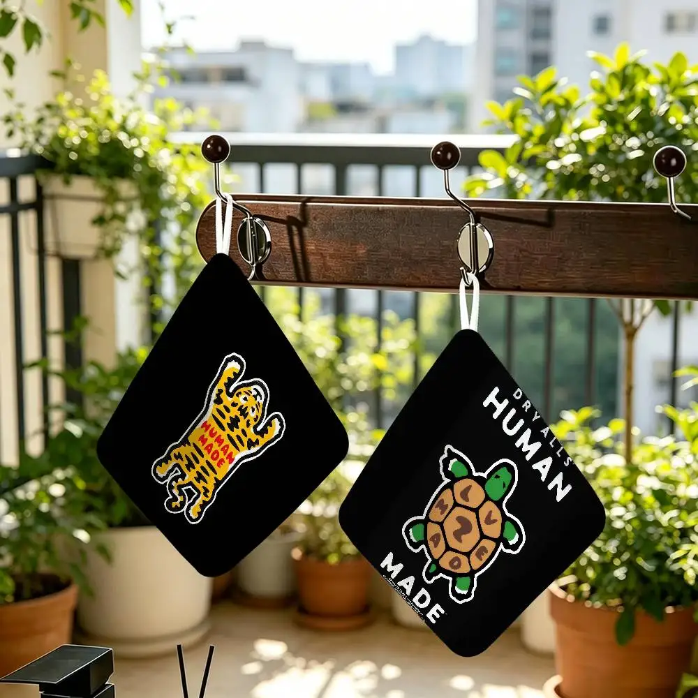 Luxury Brand NIGO H-HUMAN M-MADE Polyester Cotton Hanging Kitchen Towel Skin Friendly Hand Wiping Towel For Hotel Cafe Household