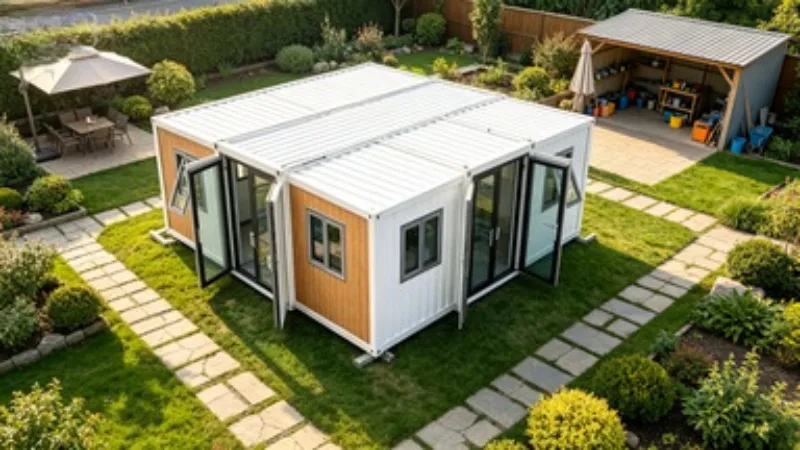 Double Wings Expandable Wood Grain Color Container House Small Butterfly Expansion 20ft/40ft For Hotels Warehouses Shops