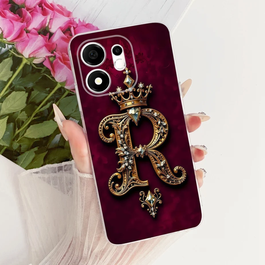 Funda de lujo con letras para Honor X7e Plus MRK-NX1, delgada y suave para Honor 600 Smart MRK-NX3 HonorX7e Plus 3