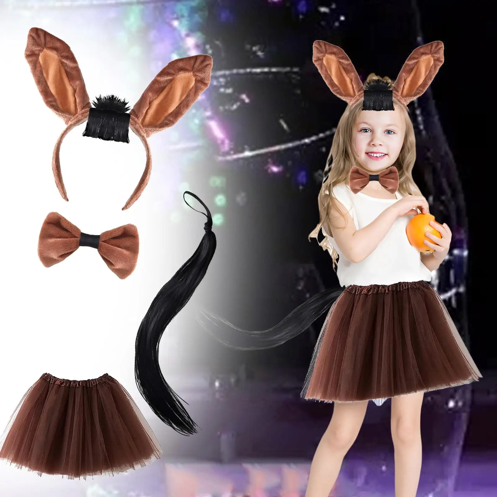 

Animal Ears and Tail Set Stylish Decorative Dress up Cosplay Props for Festivals Celebrations Birthday Themed Party Stage Shows