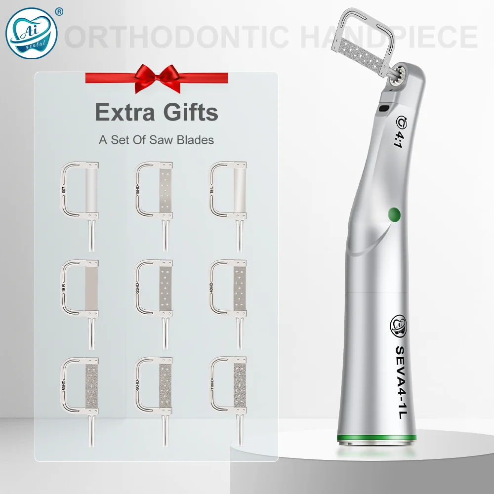 AI-EVA-ECS Labor Oral Therapie 1:1 Contra Winkel Niedriger Geschwindigkeit Dental Handstück Kieferorthopädische Interproximal Strippen Materialien