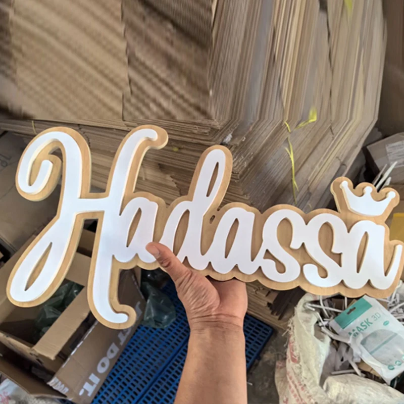 

Custom Wooden Name Sign, Large Nursery Name Sign, Wooden Wall Art Personalized Family Name Sign