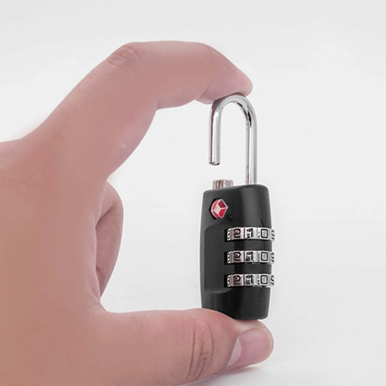 Resettable 3 Digit Combination Padlock Luggage Case Padlock Box Black Lock Coded Lock School Gym Locker Security Protection