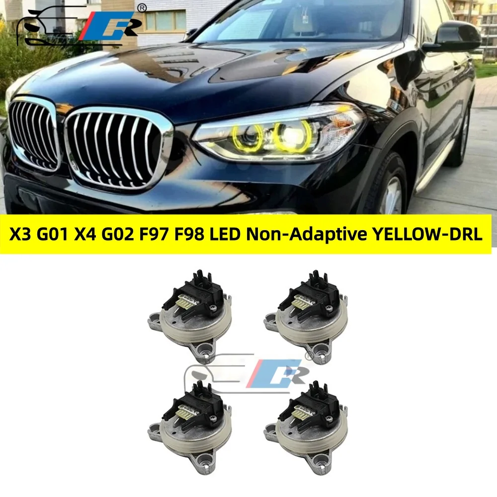 

Желтые платы Angel Eye DRL для BMW X4 G02 X3 G01 F97 F98 2019 2020 2021, модуль неадаптивных светодиодных фар дневного света