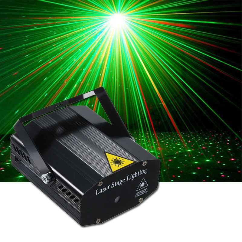 Mini Laser Light 09 Series Voice Controlled Self-Propelled Strobe Laser Stage Light Can Be Used For Bar KTV Disco Family Party