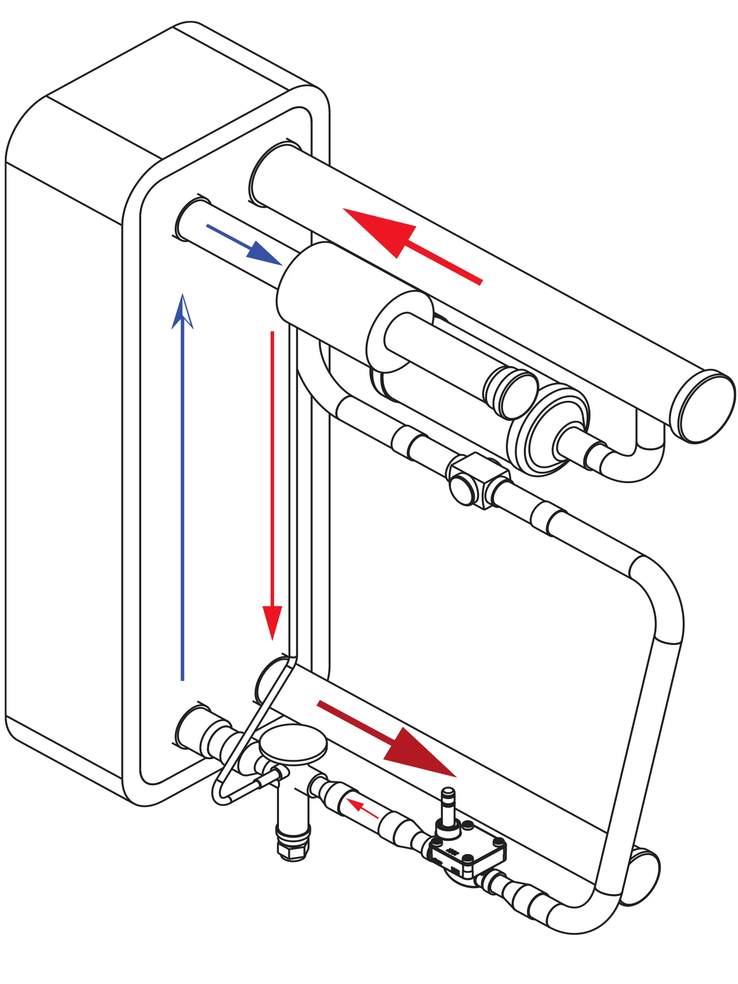 RHS50 Subcooler/supheater has been designed with a view to achieving maximum heat transmission at minimum pressure drop