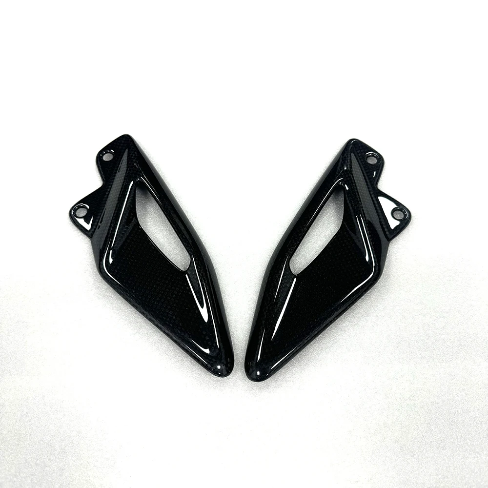 Pure Dry Carbon Fiber For Triumph Street Triple 660 765 R RS 2016-2021 2022 Motorcycle Heel Guard Plates Foot Rests