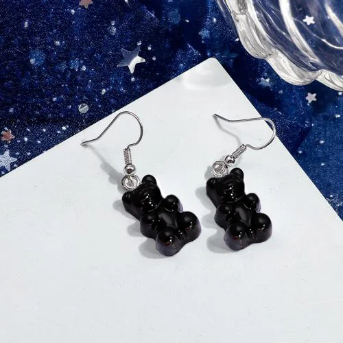 Leslie heiß verkaufen schöne bunte Harz Glitter Gummibärchen Ohrringe für Frauen Mini Bär Ohrring Bff Mädchen Kinder Geburtstags geschenke – Detail 23