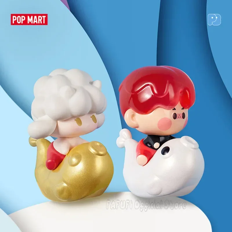 POP MART Popbean Lucky Charm Series Guess Bag 100% Original Toys Doll Cute Action Anime Figure Desktop Ornaments Collection Gift