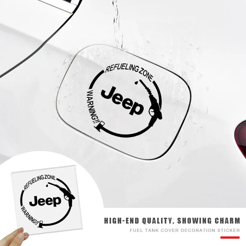 1Pcs Car Fuel Tank Cap Stickers Vinyl Fashion Decoration Decals For Jeep Gladiator Grand Cherokee Compass Accessory Renegade JK