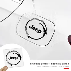 1Pcs Car Fuel Tank Cap Stickers Vinyl Fashion Decoration Decals For Jeep Gladiator Grand Cherokee Compass Accessory Renegade JK