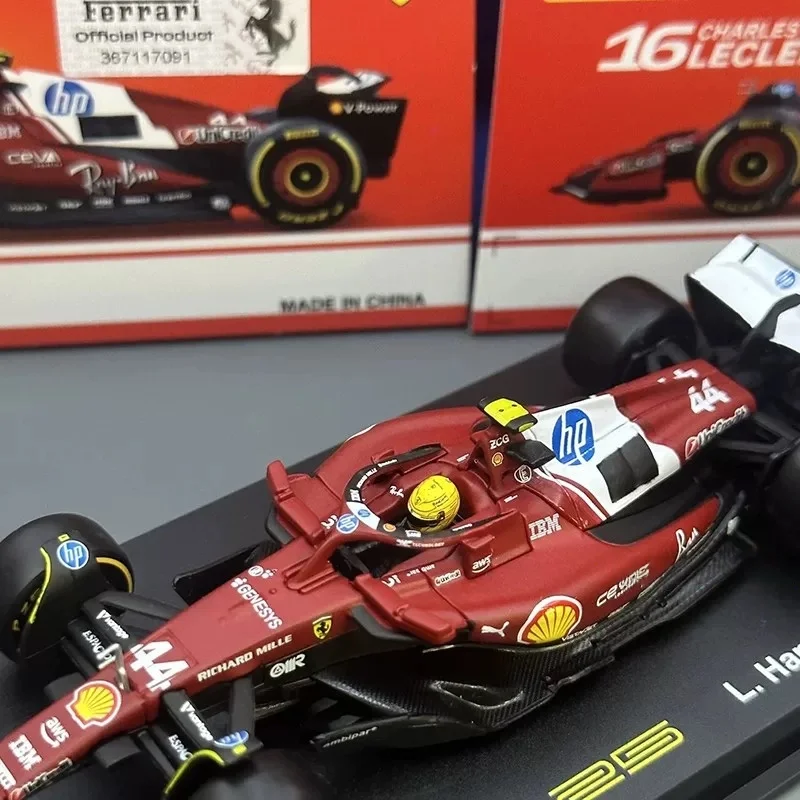 2025 Bburago 1:43 Ferrari SF-25 F1 16 #   Charles Leclerc 44 #   Lewis formule1 voiture alliage Miniature moulé sous pression modèle Collection jouets cadeau
