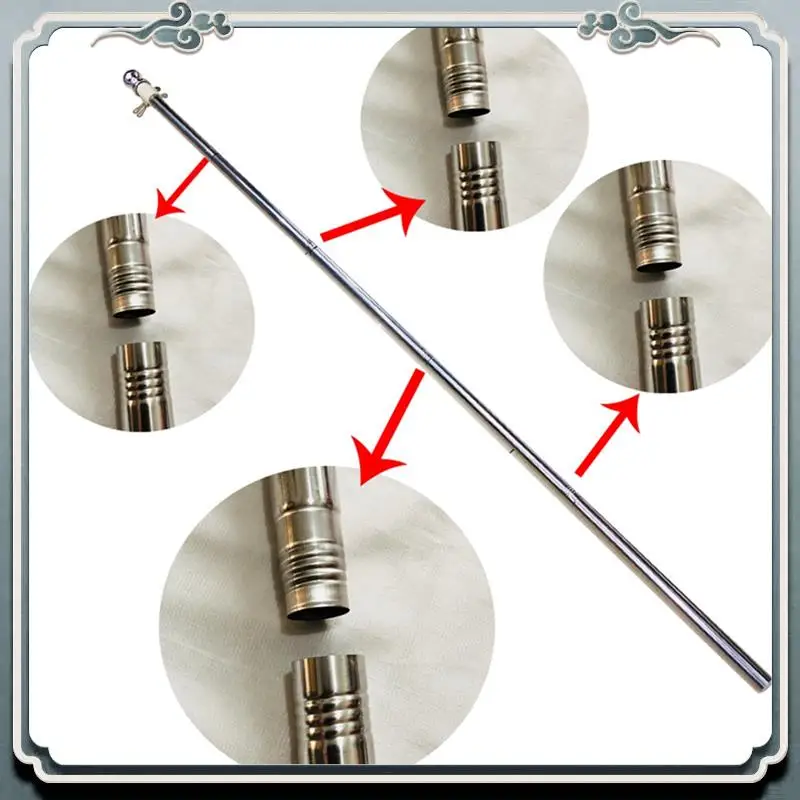 Durable Outdoor Flagpole Anti-Winding Free Rotating Flagpole Metal Flagpole Detachable Garden Flagpole