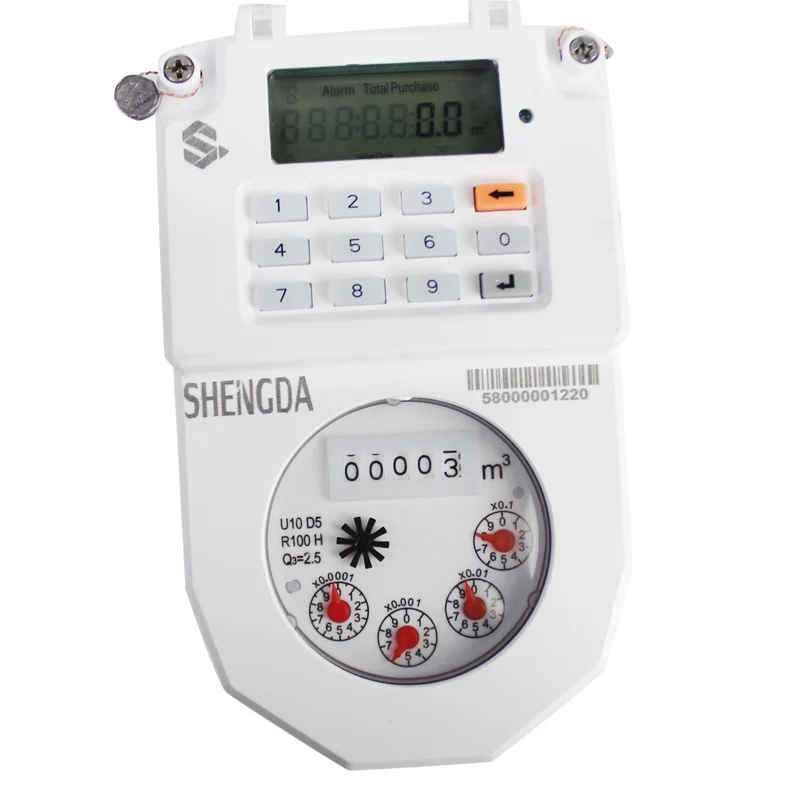 IP68 Wireless STS Keypad Type Prepaid Token Water Meter with Vending Software