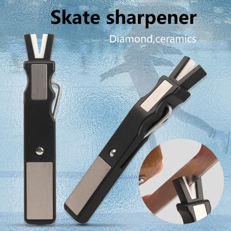 Ice Skate Sharpener, Ice Hockey Skate Sharpener Skate Sharpener Ice Skate Grinder Sharpener Sharpening Tool 69HD