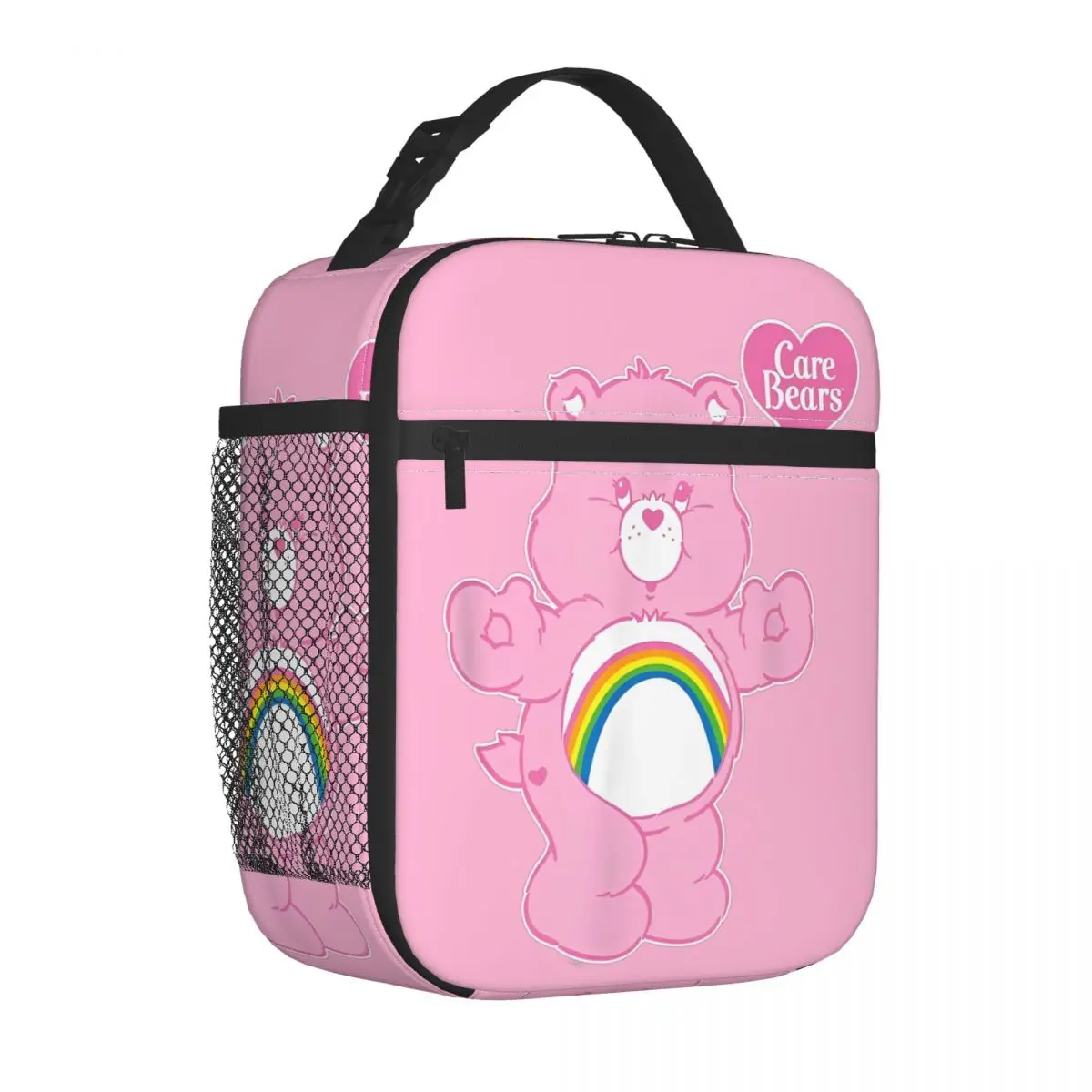 

Care Bears Cheer Bear Изолированная сумка для обеда Портативный контейнер для обеда Термосумка-тоут Ланч-бокс для офиса на открытом воздухе Мужчины Женщины